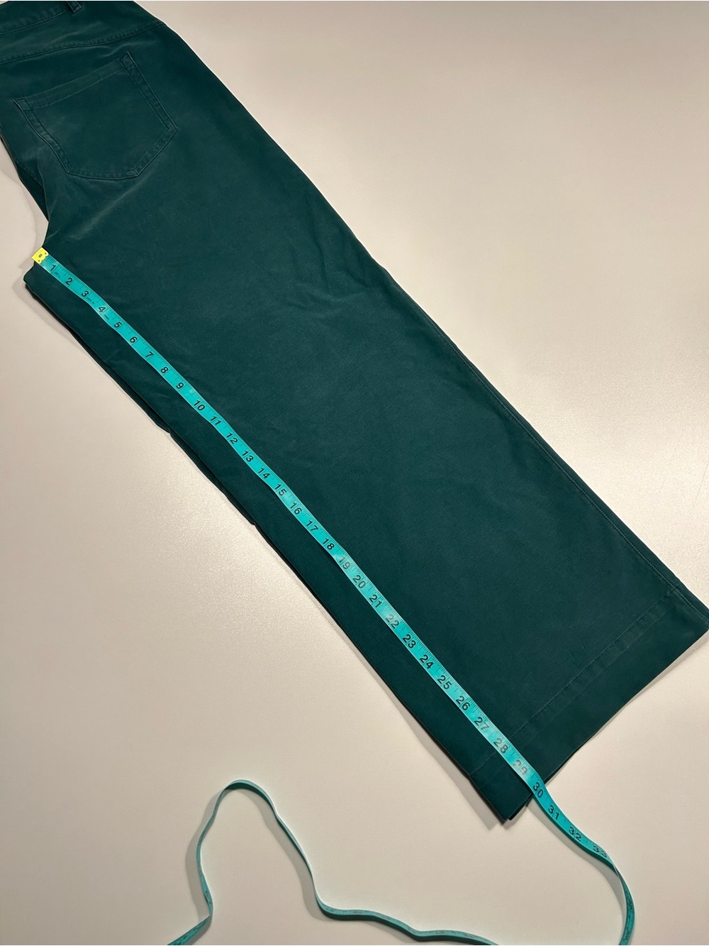 Lululemon City Sleek 5 Pocket Wide Leg High Rise Pants Green Jasper Teal - Picture 6 of 7